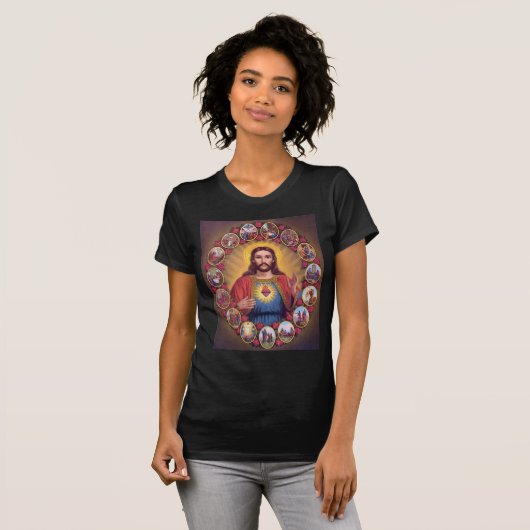 Das heilige Herz von Jesus T-Shirt (Vorne ganz)