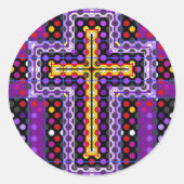 Das Heilige Kreuz Runder Aufkleber (Vorderseite)