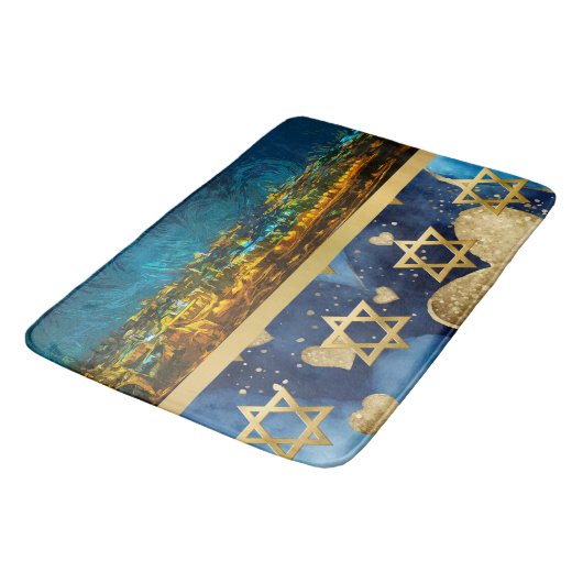 Das heilige Land a Nacht in Jerusalem Badematte (Schrägansicht)