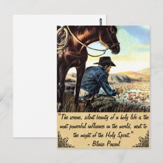 Das heilige Leben Postkarte (Vorne/Hinten)