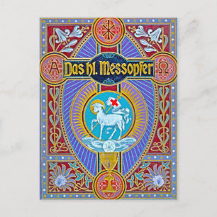 Das heilige Opfer-Messopfer Postkarte