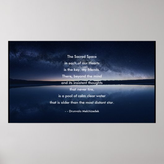 Das heilige Raumplakat Poster (Vorne)