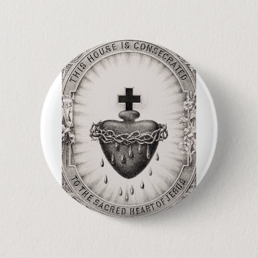 Das heiligste Herz Jesu Christi Button (Vorderseite)