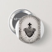 Das heiligste Herz Jesu Christi Button (Vorne & Hinten)
