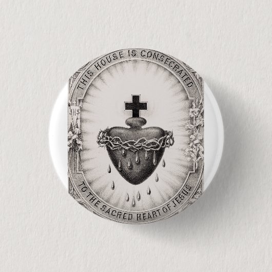Das heiligste Herz Jesu Christi Button (Vorderseite)
