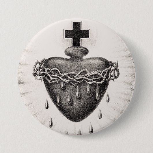 Das heiligste Herz Jesu Christi Button (Vorderseite)