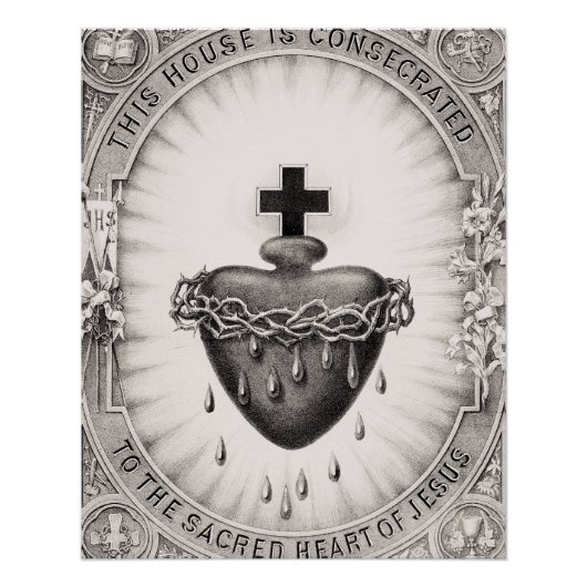 Das heiligste Herz Jesu Christi Poster (Vorderseite)