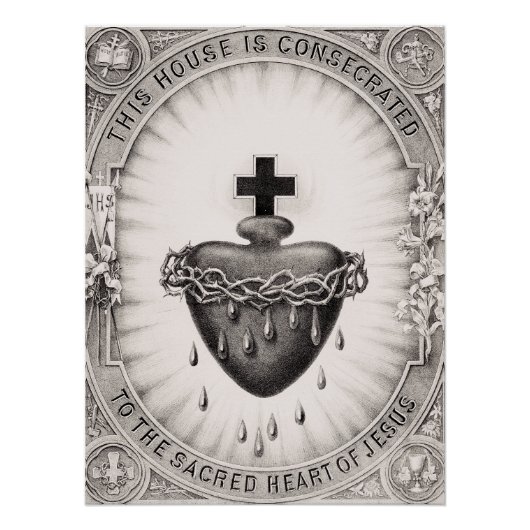 Das heiligste Herz Jesu Christi Poster (Vorderseite)