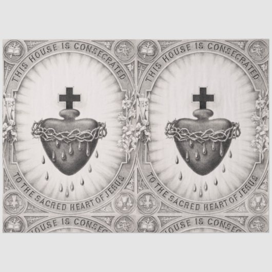 Das heiligste Herz Jesu Christi Seidenpapier (Vorderseite)