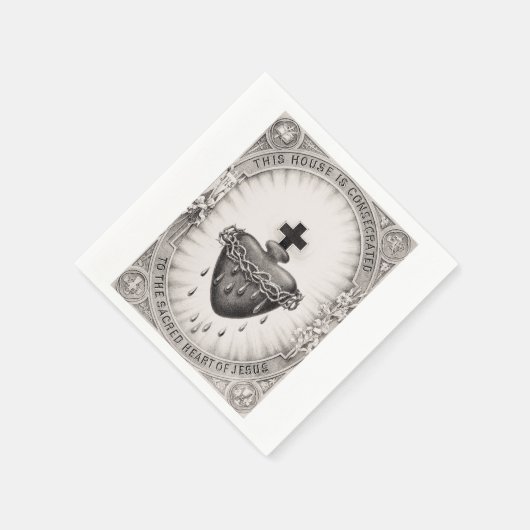 Das heiligste Herz Jesu Christi Serviette (Ecke)