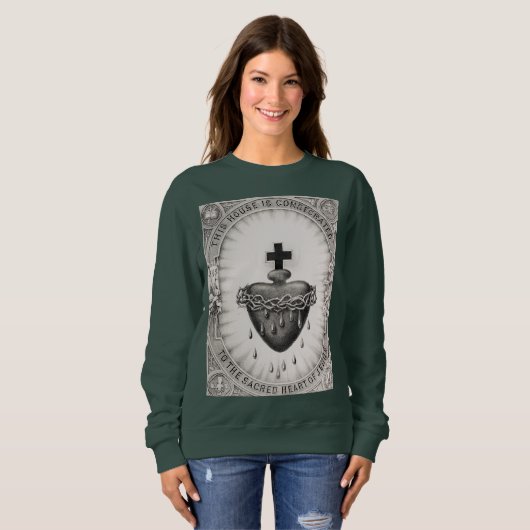 Das heiligste Herz Jesu Christi Sweatshirt (Vorne ganz)
