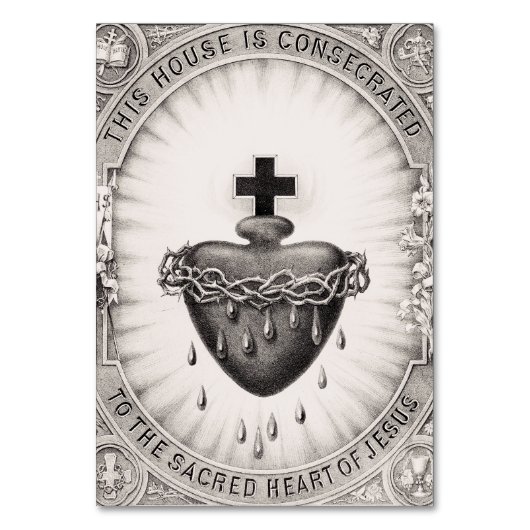Das heiligste Herz Jesu Christi Tischnummer (Vorderseite)