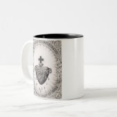 Das heiligste Herz Jesu Christi Zweifarbige Tasse (Vorderseite Links)