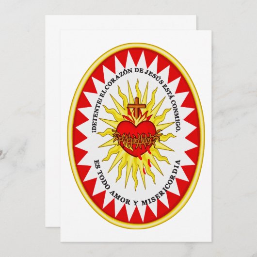 Das heiligste Herz Jesu Einladung (Vorne/Hinten)