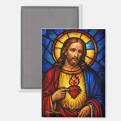 Das heiligste Herz Jesu Magnet (Vorderseite/Rückseite)