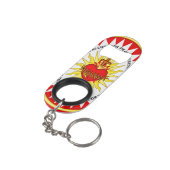 Das heiligste Herz Jesu Mini Flaschenöffner (Rückseite Schrägansicht)