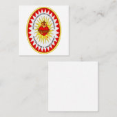 Das heiligste Herz Jesu Quadratische Visitenkarte (Vorne/Hinten)