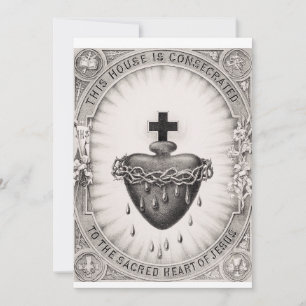Das Heiligste Herz Jesu Symbol der göttlichen Dankeskarte