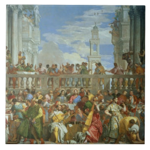 Das Heirat-Fest bei Cana, c.1562 (Öl auf Leinwand Fliese