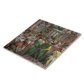 Das Heirat-Fest bei Cana, Detail des Festlich Fliese (Seite)