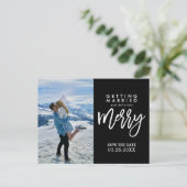 Das Heiraten von Fotos speichern Postkarte (Stehend Vorderseite)