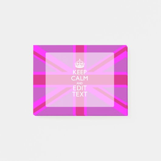 Das heiße Ihr Rosa behalten Ruhe, Post-it Klebezettel (Vorderseite)