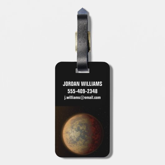 Das heiße Rocky Exoplanet hatte 219134 B. Gepäckanhänger (Rückseite vertikal)