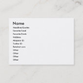 Das heißestes amerikanisches Feuer der Welt und Visitenkarte (Rückseite)