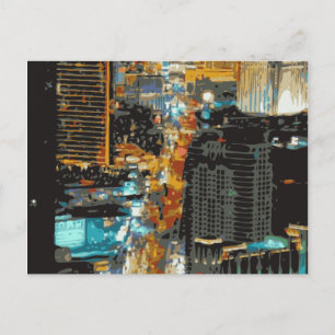 Das hektische Licht des Las Vegas Strips Postkarte