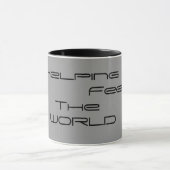 Das Helfen füttern die WELT Tasse (Zentrum)