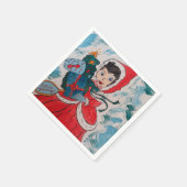 Das Helferpapier des Weihnachtsmanns Serviette (Ecke)