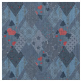 Das hellblaue Flickwerk Stoff (Muster)
