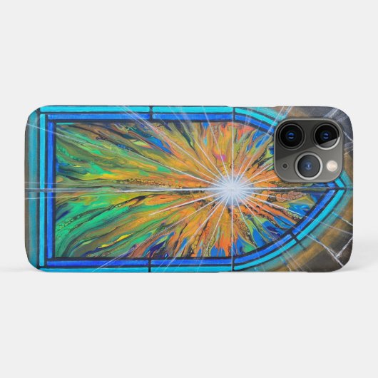 Das helle 3 kirchliche Glasfenster Case-Mate iPhone Hülle (Rückseite (Horizontal))