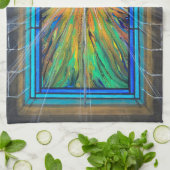 Das helle 3 kirchliche Glasfenster       Geschirrtuch (Gefaltet)