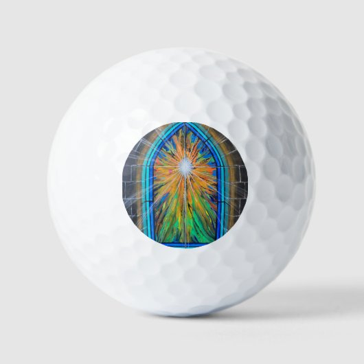 Das helle 3 kirchliche Glasfenster Golfball (Vorderseite)