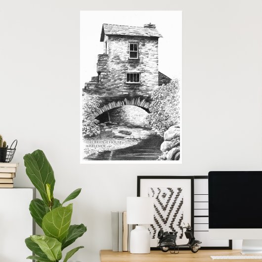 Das helle Bridge House Poster (Heimbüro)