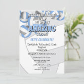 Das hellgraue Team farbenfrohe Kinder-Volleyball-P Einladung (Stehend Vorderseite)