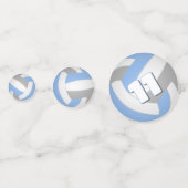 Das hellgraue Team farbenfrohe Kinder-Volleyball-P Konfetti (Vorderseiten)