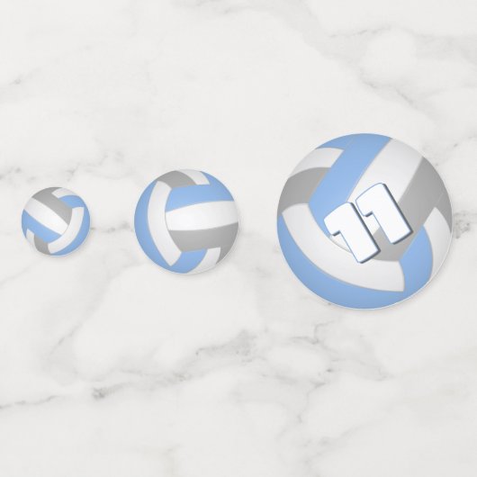 Das hellgraue Team farbenfrohe Kinder-Volleyball-P Konfetti (Vorderseiten)