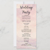 Das hellrosa Celestial Wedding Program (Rückseite)
