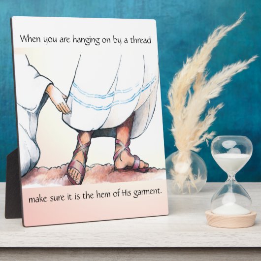 Das Hem von Seinem Garment Plaque Fotoplatte (Seite)