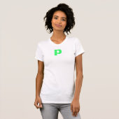das Hemd "p-" Anfangsfrauen T-Shirt (Vorne ganz)
