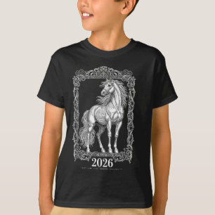 Das Hemd Pferd Vintage-Holzschnitt-Stil T-Shirt