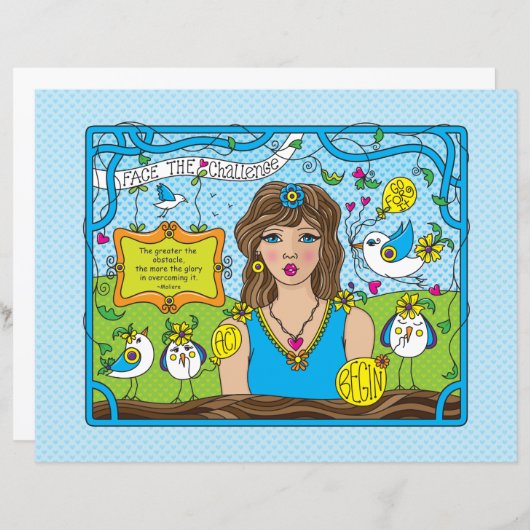 Das herausfordernde_flache Papierblatt 11"x8.5" (Vorne/Hinten)