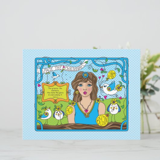 Das herausfordernde_flache Papierblatt 11"x8.5" (Stehend Vorderseite)