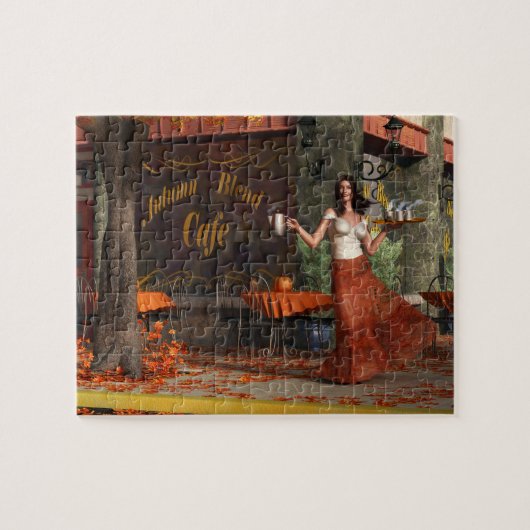 Das Herbst-Braten-Café Puzzle (Horizontal)