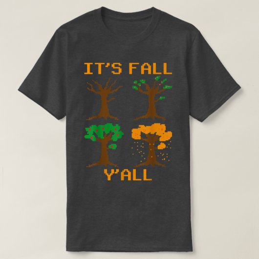 Das Herbst-YAll 8 Bit Herbst Gaming Retro Piela T-Shirt (Design vorne)