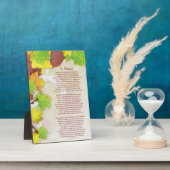 Das Herbstgedicht von John Keats Fotoplatte (Seite)