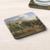 Das Herengracht, Amsterdam (Öl auf Platte) Getränkeuntersetzer (Linke Seite)