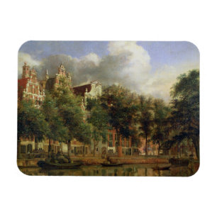 Das Herengracht, Amsterdam (Öl auf Platte) Magnet